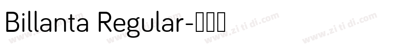 Billanta Regular字体转换